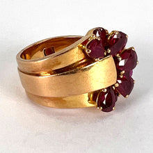 Load image into Gallery viewer, French Retro Buckle 18K Yellow Gold Ruby Ring