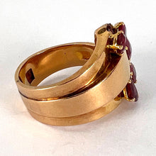 Load image into Gallery viewer, French Retro Buckle 18K Yellow Gold Ruby Ring