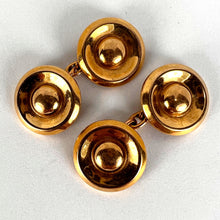 Load image into Gallery viewer, French 18 Karat Yellow Gold Disc Cufflinks