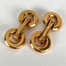 Load image into Gallery viewer, French 18K Yellow Gold Mecan Elde Hexagonal Circle Cufflinks