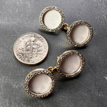 Load image into Gallery viewer, French 18K Yellow Gold Platinum Diamond and Enamel Cufflinks
