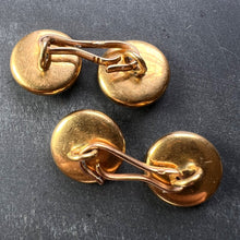 Load image into Gallery viewer, French 18K Yellow Gold Pearl, Mother of Pearl and Enamel Cufflinks