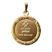 Load image into Gallery viewer, Augis French Plus Qu’Hier 18K Yellow Gold Love Charm Pendant