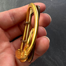 Load image into Gallery viewer, French 18K Yellow Gold Silver Garnet Snake Belt Buckle