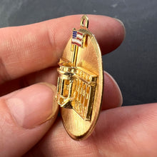 Load image into Gallery viewer, White House 14K Yellow Gold Enamel Patriotic Charm Pendant