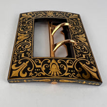 Load image into Gallery viewer, French Tissot 18K Yellow Gold Damascene Steel Belt Buckle