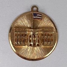 Load image into Gallery viewer, White House 14K Yellow Gold Enamel Patriotic Charm Pendant