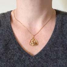 Load image into Gallery viewer, French Rose 18K Yellow Gold Charm Pendant