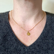 Load image into Gallery viewer, French Virgin Mary Notre Dame of Lourdes 18K Yellow Gold Charm Pendant