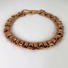 Load image into Gallery viewer, French 18 Karat Rose Gold Tank Link Bracelet