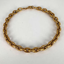 Load image into Gallery viewer, 18 Karat Yellow Gold Textured Cable Link Bracelet