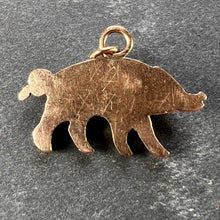 Load image into Gallery viewer, Antique 18K Rose Gold Silver Ruby Diamond Pig Charm Pendant