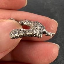 Load image into Gallery viewer, Antique 18K Rose Gold Silver Ruby Diamond Rooster Charm Pendant