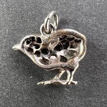 Load image into Gallery viewer, Antique 18K Rose Gold Silver Ruby Diamond Chick Charm Pendant