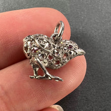 Load image into Gallery viewer, Antique 18K Rose Gold Silver Ruby Diamond Chick Charm Pendant