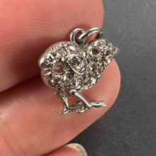 Load image into Gallery viewer, Antique 18K Rose Gold Silver Ruby Diamond Chick Charm Pendant