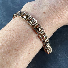 Load image into Gallery viewer, French 18 Karat Rose Gold Tank Link Bracelet