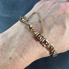 Load image into Gallery viewer, French 18 Karat Rose Gold Tank Link Bracelet