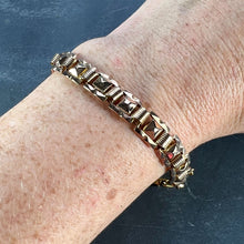 Load image into Gallery viewer, French 18 Karat Rose Gold Tank Link Bracelet