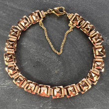 Load image into Gallery viewer, French 18 Karat Rose Gold Tank Link Bracelet