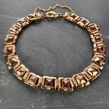 Load image into Gallery viewer, French 18 Karat Rose Gold Tank Link Bracelet