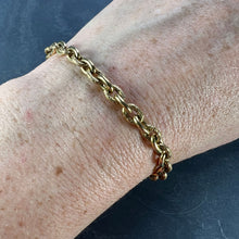 Load image into Gallery viewer, 18 Karat Yellow Gold Textured Cable Link Bracelet