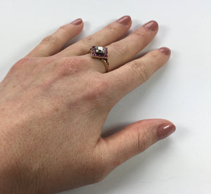 Edwardian 1.20 Carat Diamond Ruby Ring