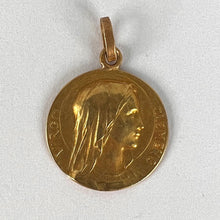 Load image into Gallery viewer, French Dropsy 18K Yellow Gold Virgin Mary Charm Pendant