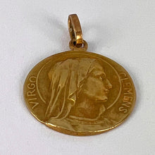Load image into Gallery viewer, French Dropsy 18K Yellow Gold Virgin Mary Charm Pendant