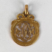 Load image into Gallery viewer, French 18K Yellow Gold Monogram Charm Pendant