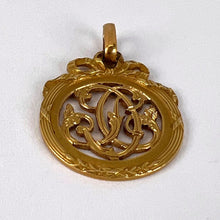 Load image into Gallery viewer, French 18K Yellow Gold Monogram Charm Pendant