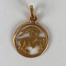 Load image into Gallery viewer, Aries Zodiac 18K Yellow Gold Charm Pendant