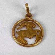 Load image into Gallery viewer, Aries Zodiac 18K Yellow Gold Charm Pendant