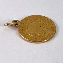 Load image into Gallery viewer, Costa Rica Dos Colones Coin 22K Yellow Gold Charm Pendant