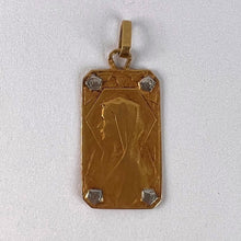 Load image into Gallery viewer, French Virgin Mary 18K Yellow White Gold Charm Pendant