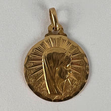 Load image into Gallery viewer, French Virgin Mary 18K Yellow Gold Charm Pendant