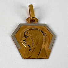 Load image into Gallery viewer, French Virgin Mary 18K Yellow White Gold Charm Pendant