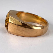Load image into Gallery viewer, French Citrine 18 Karat Yellow Gold Tank Ring