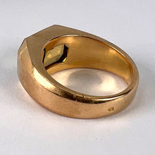 Load image into Gallery viewer, French Citrine 18 Karat Yellow Gold Tank Ring