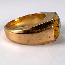 Load image into Gallery viewer, French Citrine 18 Karat Yellow Gold Tank Ring