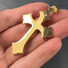Load image into Gallery viewer, French 18K Rose Yellow Gold Pearl Cross Pendant