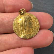 Load image into Gallery viewer, French Dropsy 18K Yellow Gold Virgin Mary Charm Pendant