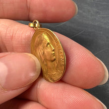 Load image into Gallery viewer, French Dropsy 18K Yellow Gold Virgin Mary Charm Pendant