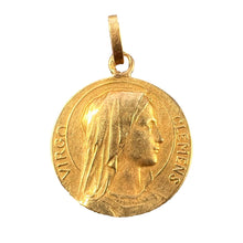 Load image into Gallery viewer, French Dropsy 18K Yellow Gold Virgin Mary Charm Pendant