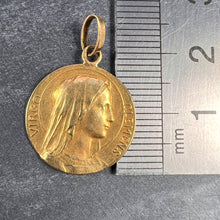 Load image into Gallery viewer, French Dropsy 18K Yellow Gold Virgin Mary Charm Pendant
