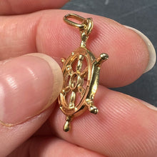 Load image into Gallery viewer, French 18K Yellow Gold Ships Wheel Charm Pendant
