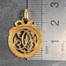 Load image into Gallery viewer, French 18K Yellow Gold Monogram Charm Pendant
