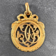 Load image into Gallery viewer, French 18K Yellow Gold Monogram Charm Pendant