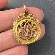 Load image into Gallery viewer, French 18K Yellow Gold Monogram Charm Pendant