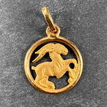 Load image into Gallery viewer, Aries Zodiac 18K Yellow Gold Charm Pendant